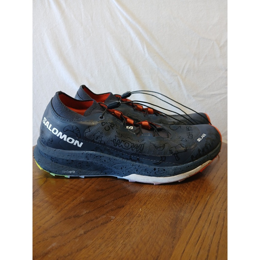 Salomon Women's Black Running Shoes with Orange Accents